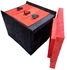 صندوق هدايا على شكل كومودينو باللونين الأسود والأحمر