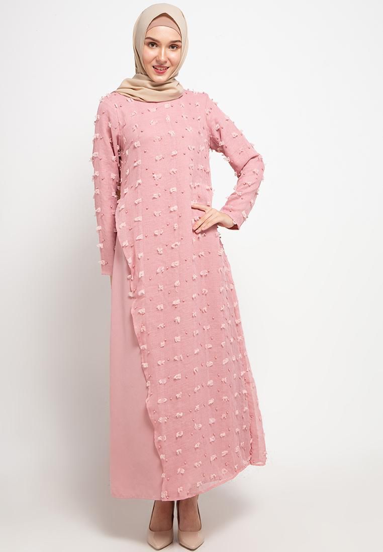 Gobindpal Azzar Jane Maxi Long Sleeves Dress - 4 Sizes (Dark Pink)