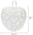 Satin Organza Heart Ring Bearer Pillow White
