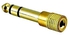 Generic 3.5mm Stereo Socket To 6.5mm Stereo Jack Adapter - Gold