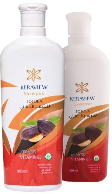 Get Keraview Keratin Shampoo & Conditioner Jojoba Oil For Oily Hair, 700ml with best offers | Raneen.com