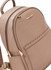 Faux Leather Backpack Beige