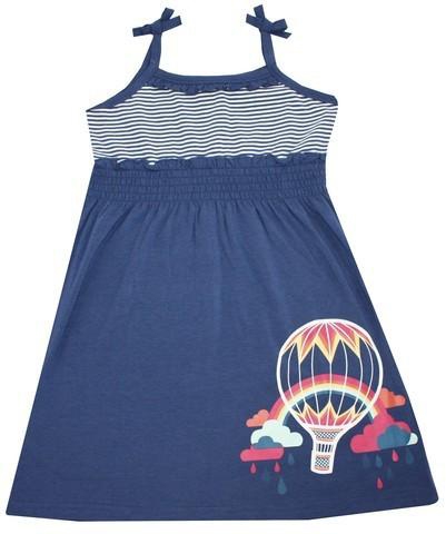 Nohi Organic Party Dress-navy Umbrella Bijou