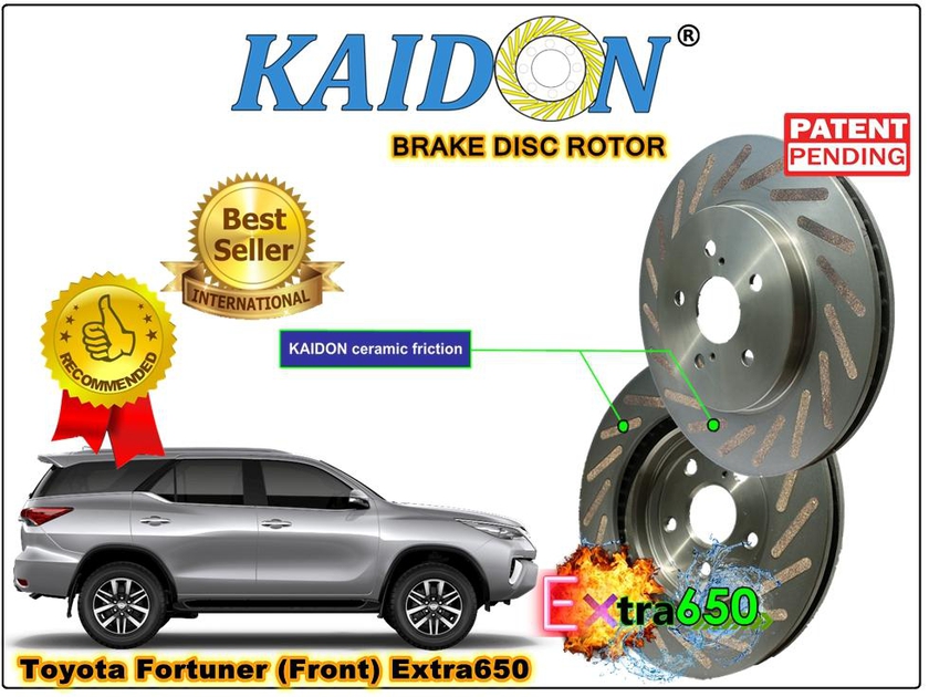 Kaidon-brake Toyota Fortuner brake disc rotor (FRONT) type "Extra650" spec