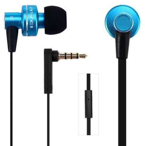 FSGS Blue In-Ear Awei ES - 900i 1.2m Cable Length With Mic For Mobile Phone Tablet PC Earphone 20560