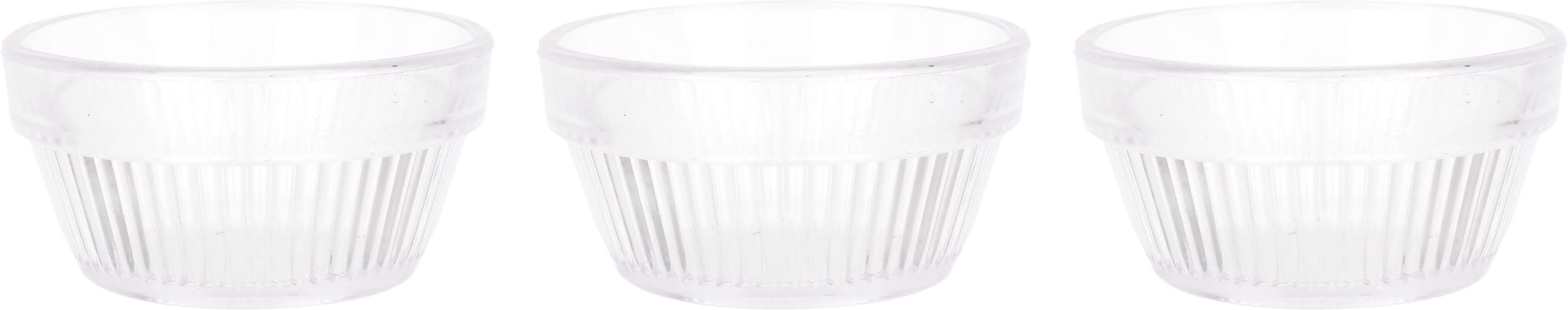 Get Fouad Acrylic Bowl Set, 3 Pieces, 8×5 cm - Clear with best offers | Raneen.com