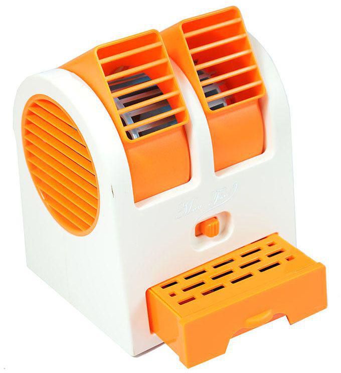 Portable Mini Fan Cooler Orange