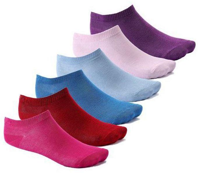 Socks - Set Of (6) Pieces Soket High Quality 100% Cotton - For Women