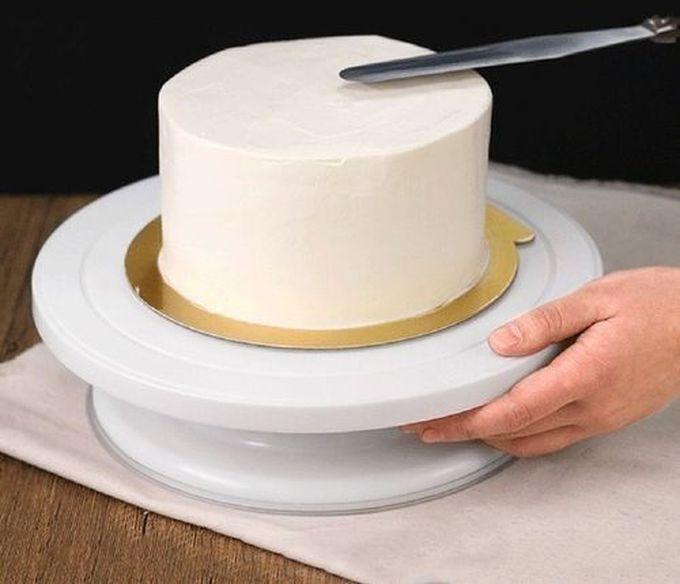 Plastic Round Cake Stand Turntable Rotating Cake Decorating