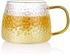 DOOMSDAY Borosilicate Turkish Design Glass Cup Coffee Tea Mug with Golden Handle Microwave Safe Mug for Coffee, Tea, Milk, Green Tea, Herbal Tea, Lemon Tea for Home