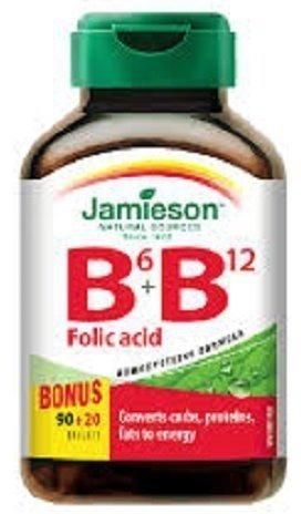 Jamieson B6+B12 And Folic Acid Tablets 110`s 
