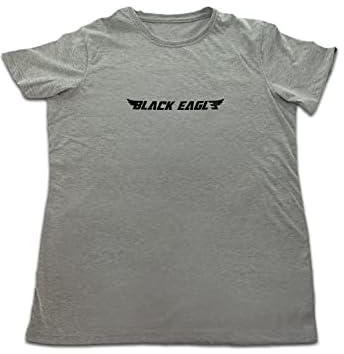 Black Eagle T-Shirt Women Cotton Round Short Sleeve Printed Slim Fit