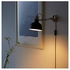 مصباح جداري بمشبك تثبيت على الجدار من IKEA 803.314.02، أسود
