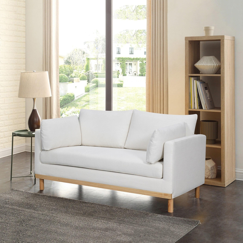 Zea 2-Seater Fabric Sofa with 2 Cushions