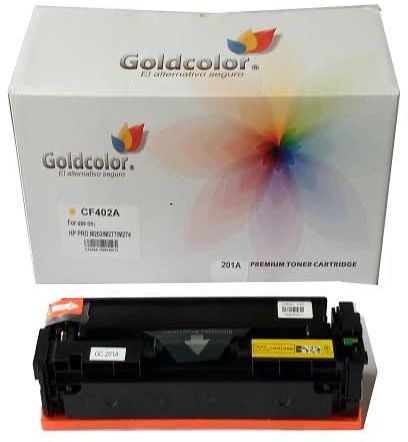 Goldcolor 201a Yellow Toner Cartridge (cf402a) For HP Replacement