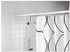Shower curtain, white / black, water-repellent