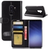 For Samsung Galaxy S9+ S8 Note 8 Dual Shockproof Flip Wallet Leather Case Cover Black (black)
