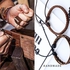 Fashion 4 In 1 PU Leather Mens Bracelets Retro Braided Adjustable Hand Bracelet