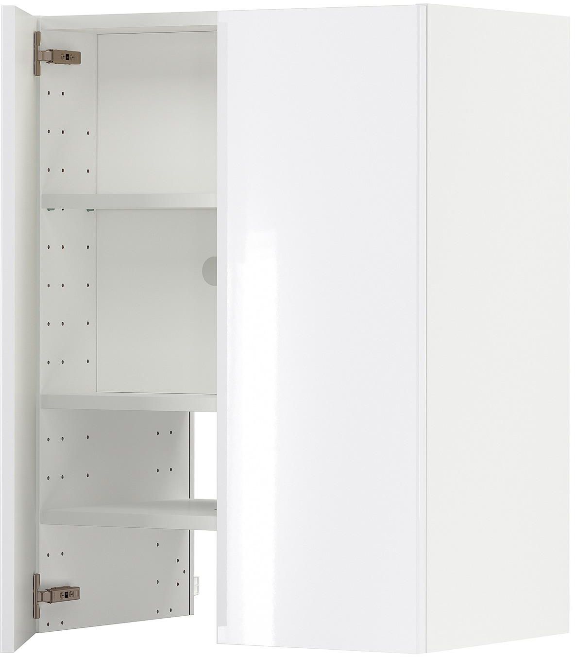 METOD خزانة حائط لشفاط روائح مع رف/باب - أبيض/Ringhult أبيض ‎60x80 سم‏