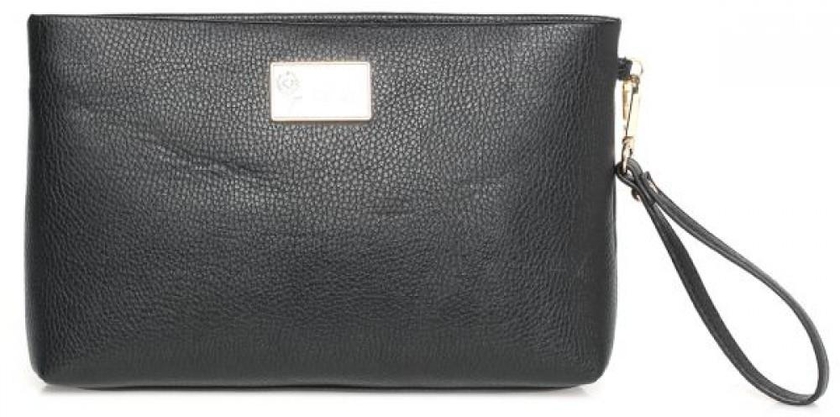 Versace 1969 Women Black Leather Clutch Bag