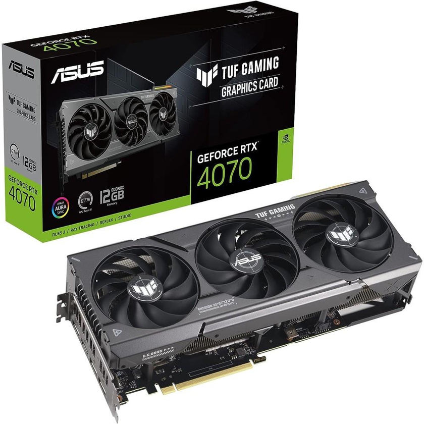 ASUS TUF Gaming NVIDIA GeForce RTX™ 4070 OC Edition Gaming Graphics Card (PCIe 4.0, 12GB GDDR6X (ONLY BUILD)