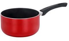 Chefline Non-Stick Saucepan, 16 cm, Black/Red