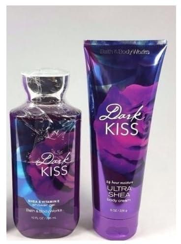 Bath & Body Work Dark Kiss Shower Gel 8 FL OZ & Body Cream OZ