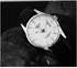 Duoya Luxury Black Leather Strap Calendar Quartz Mens Date Wrist Watch White