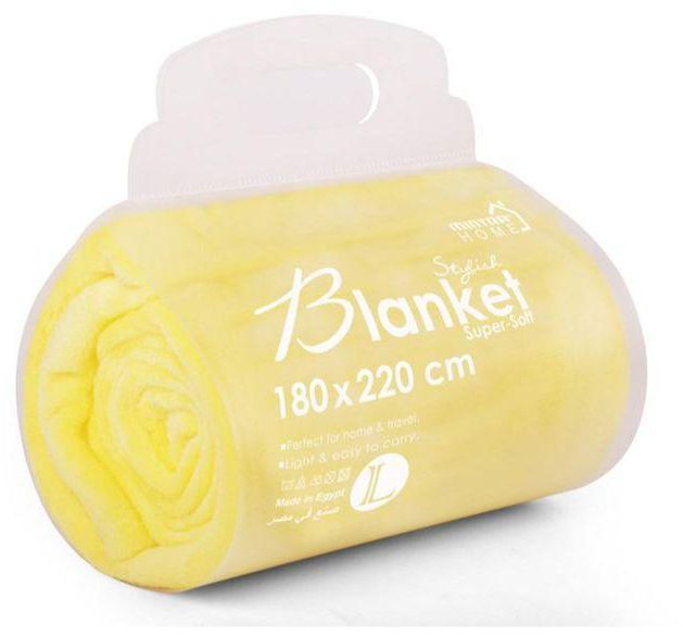Mintra Super Soft Warm Microfiber Blanket - Large - Yellow