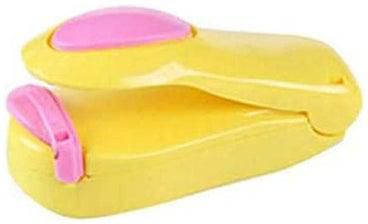 Portable Mini Heat Sealing Machine Impulse Sealer Seal Packing Plastic Bag Top Yellow-Pink 42 x 104 x 52مم