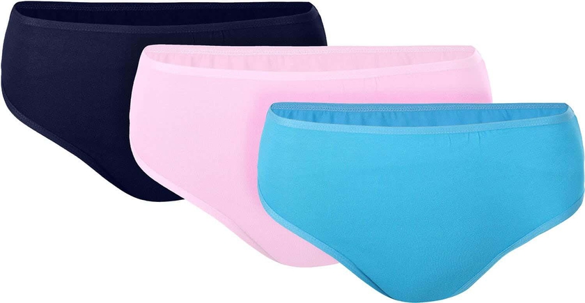 Get Forfit Solid Lecra Pantie Set For Women, 3 Pieces, Size S - Multicolor with best offers | Raneen.com