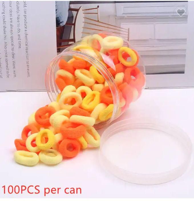 Fashion Small Fabric Seamless Hair Ties/Bands For Girls (Yellow Series)