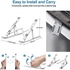 MONADIKOS Aluminium Adjustable Foldable Ventilated Cooling Computer Support Stand for Apple MacBook Pro/Air, HP, Sony, Dell, More (10 to 15.6in)