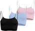 Silvy Set Of 3 Strap Bras For Women - Multi Color, Small - 2724319434223