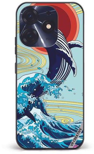 Protective Case Cover For Tecno Spark 10 Pro Dolphin Design Multicolour
