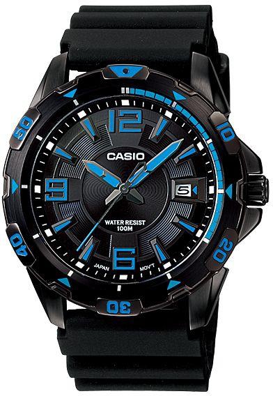 Casio Enticer Men's Black Resin Band Core Collection Analog Watch 100M Diver Watch [MTD-1065B-1A1V]