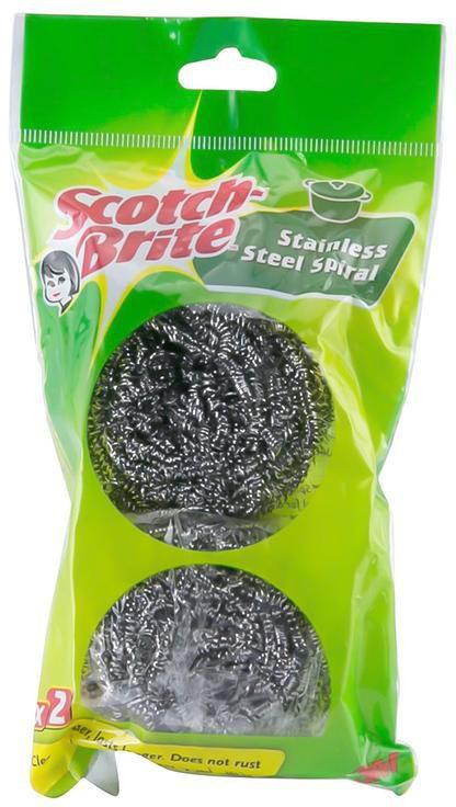 3M Scotch-Brite Stainless Steel Spiral Cleaners (Pack of 2)