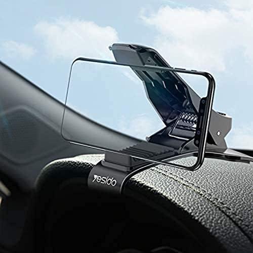 yesido Car Phone Holder Dashboard Cellphone Mount Mobile Clip Stand HUD Non-Slip Cell Phone Holder Design for Smart Phone iPhone 11 Pro Max X XR 8 Samsung