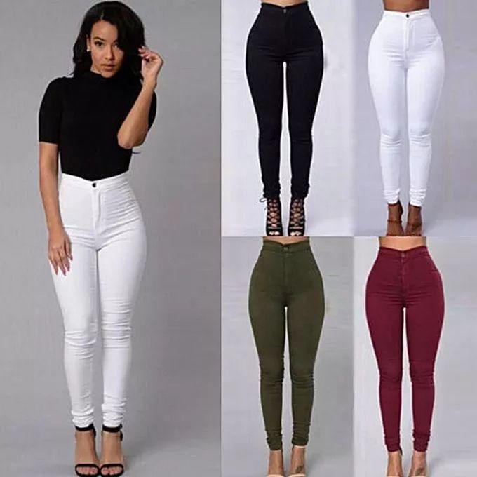 Fashion 4 Pack High Waist Body Shaper Jeans Casual Pant Trousers