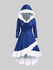Plus Size Hooded Lace-up 3D Cable Knit Print Fluffy Trim High Low Dress - 1x | Us 14-16