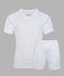 Set Of Half Sleeve Vest And Underwear White