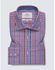 Hawes & Curtis Men's Red & Navy Multi Check Slim Fit Shirt - Easy Iron