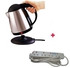 Electric Kettle 2l Plus Free 4 Way Extension