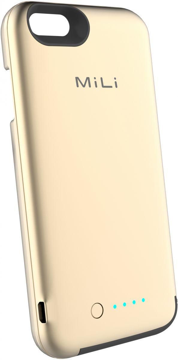 MiLi Power Spring 6 3500mAh Power Bank Case for iPhone 6, Gold - HI-C35-GD