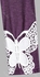 Plus Size Butterfly Lace Panel Henley T-shirt - L