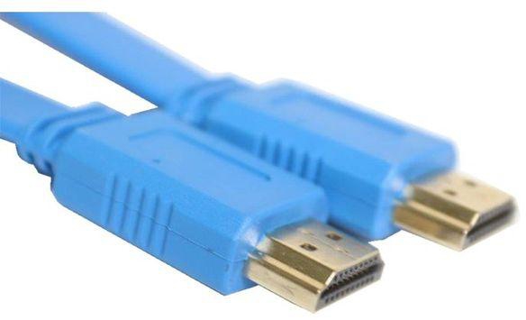 E Train HDMI To HDMI Flat Cable - Gold Plated - 1.8M - Blue