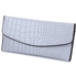 Fashion Lady Crocodile Pattern Detachable Long Wallet - Gray