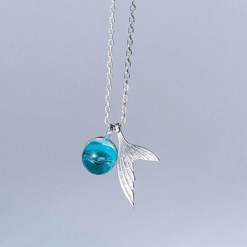 Dolphin Tail 925 Italian Silver Necklace