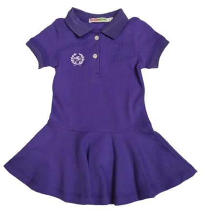 A-Line Polo Dress - Purple