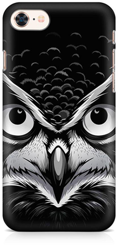 Protective Case Cover For Apple iPhone 7/8 Black And White Owl